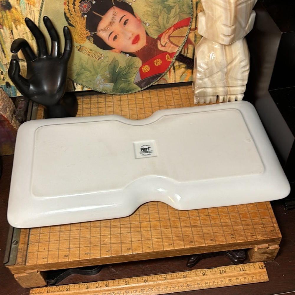 Pier 1 White Porcelain Serving Tray 14.75”Lx7.5”Wx7/8”H EUC Meat Cheese - Picture 7 of 12